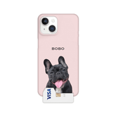 Custom Pet Portrait Wallet Phone Case with Cardholder - MusaMonster