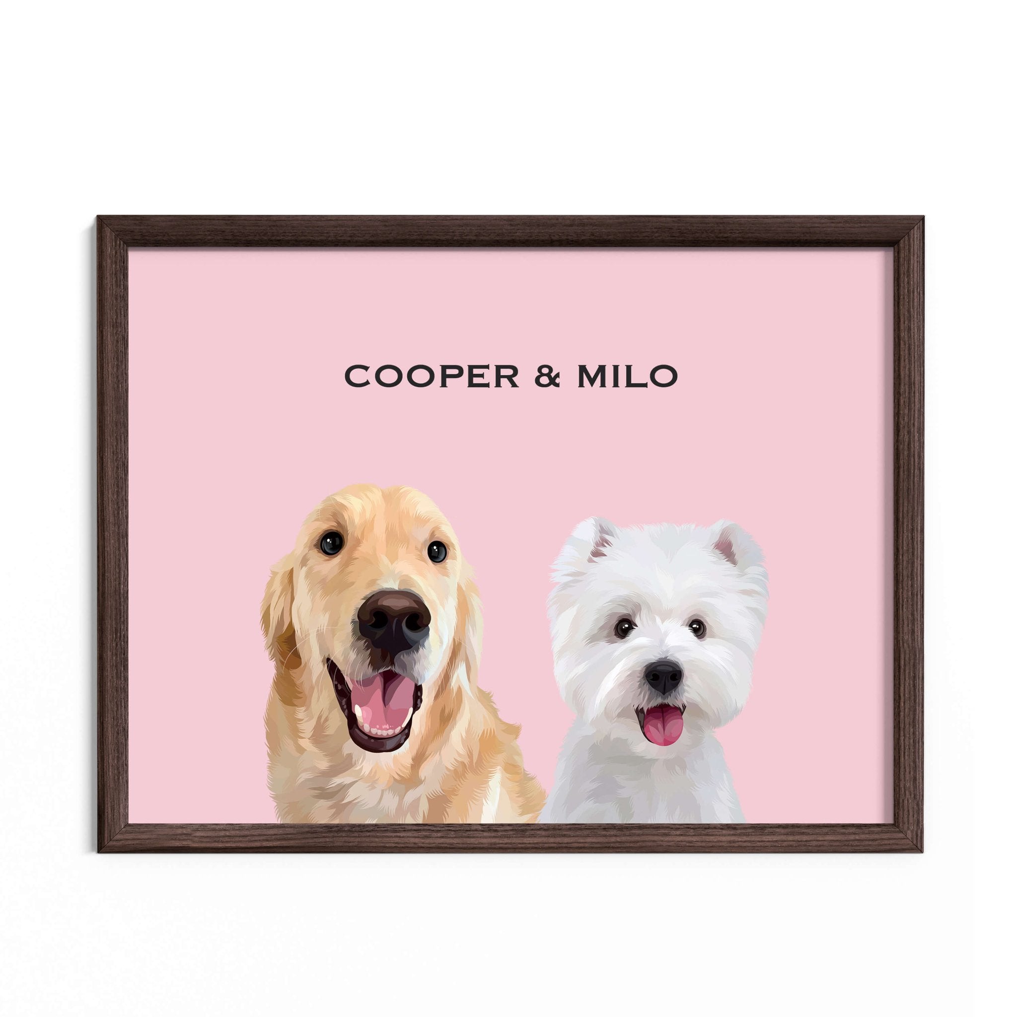 Custom Pet Portrait for Two Pets - MusaMonster