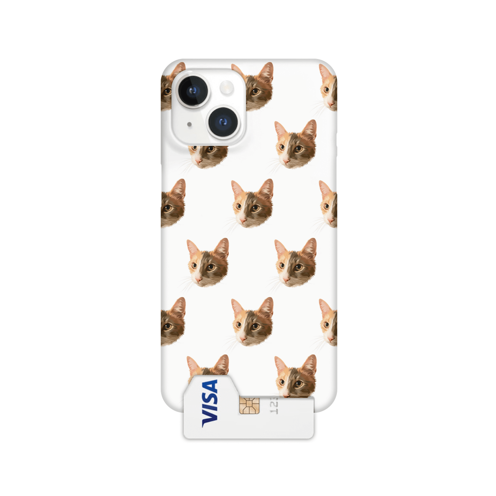 Custom Pet Portrait Wallet Phone Case with Cardholder - MusaMonster