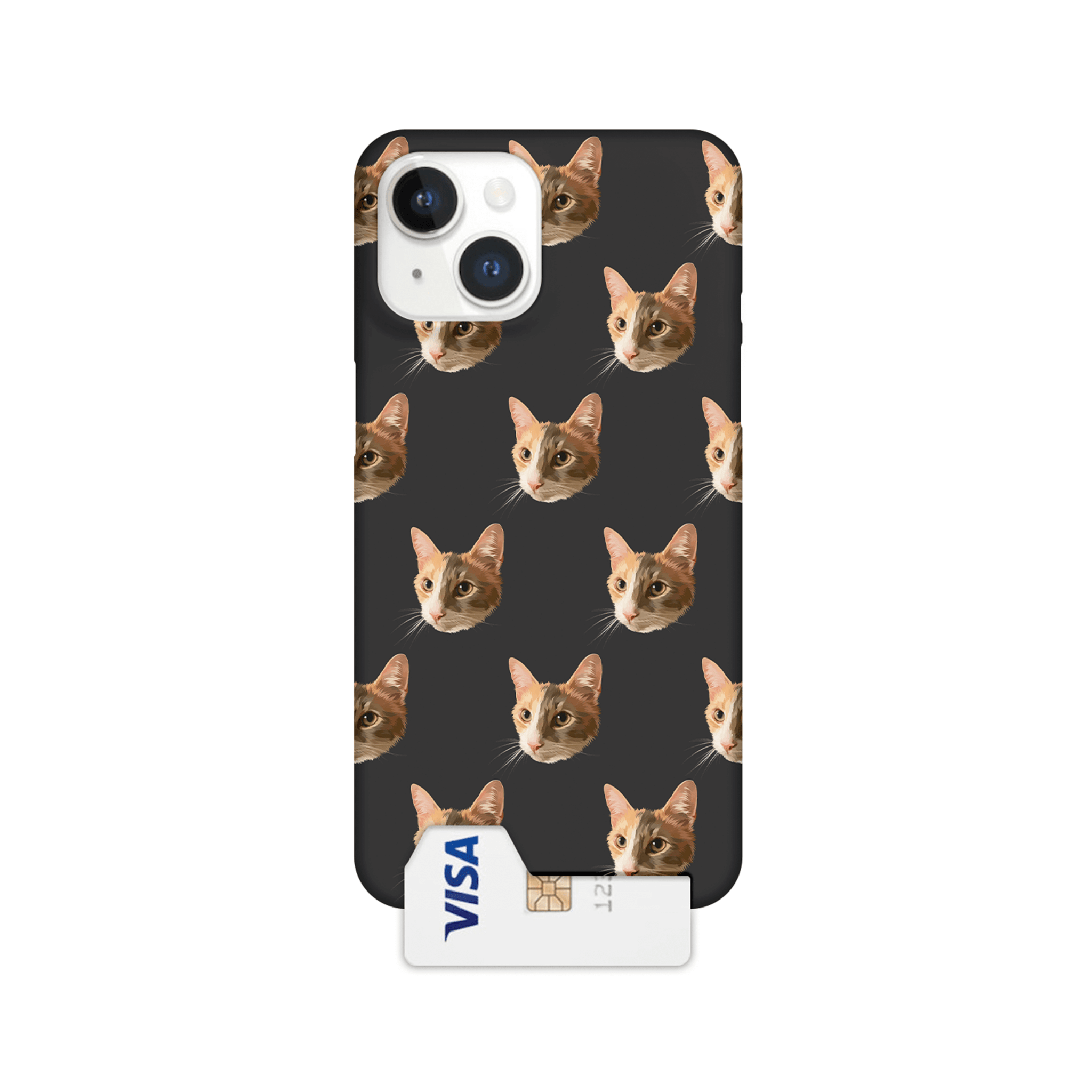 Custom Pet Portrait Wallet Phone Case with Cardholder - MusaMonster