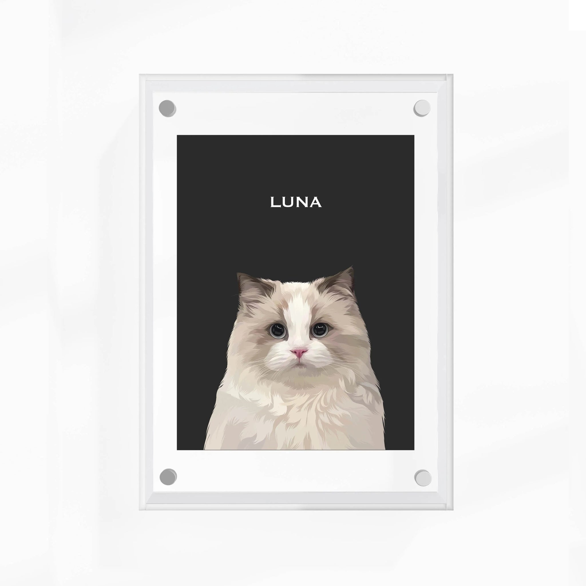 Premium Acrylic Frame Custom Pet Portrait - MusaMonster