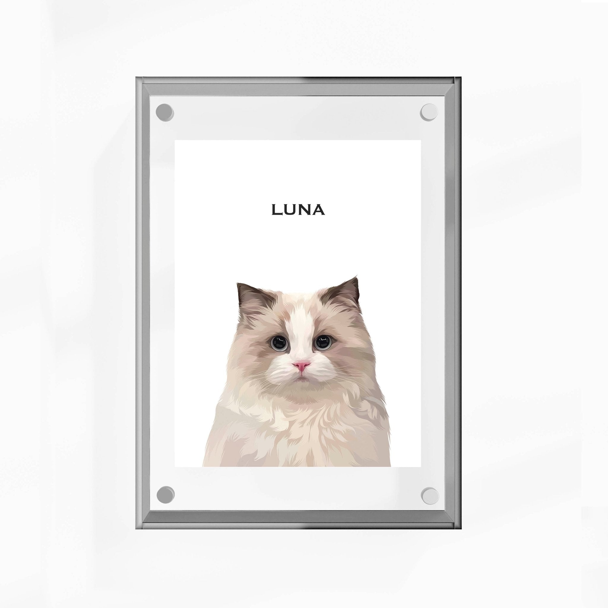 Premium Acrylic Frame Custom Pet Portrait - MusaMonster