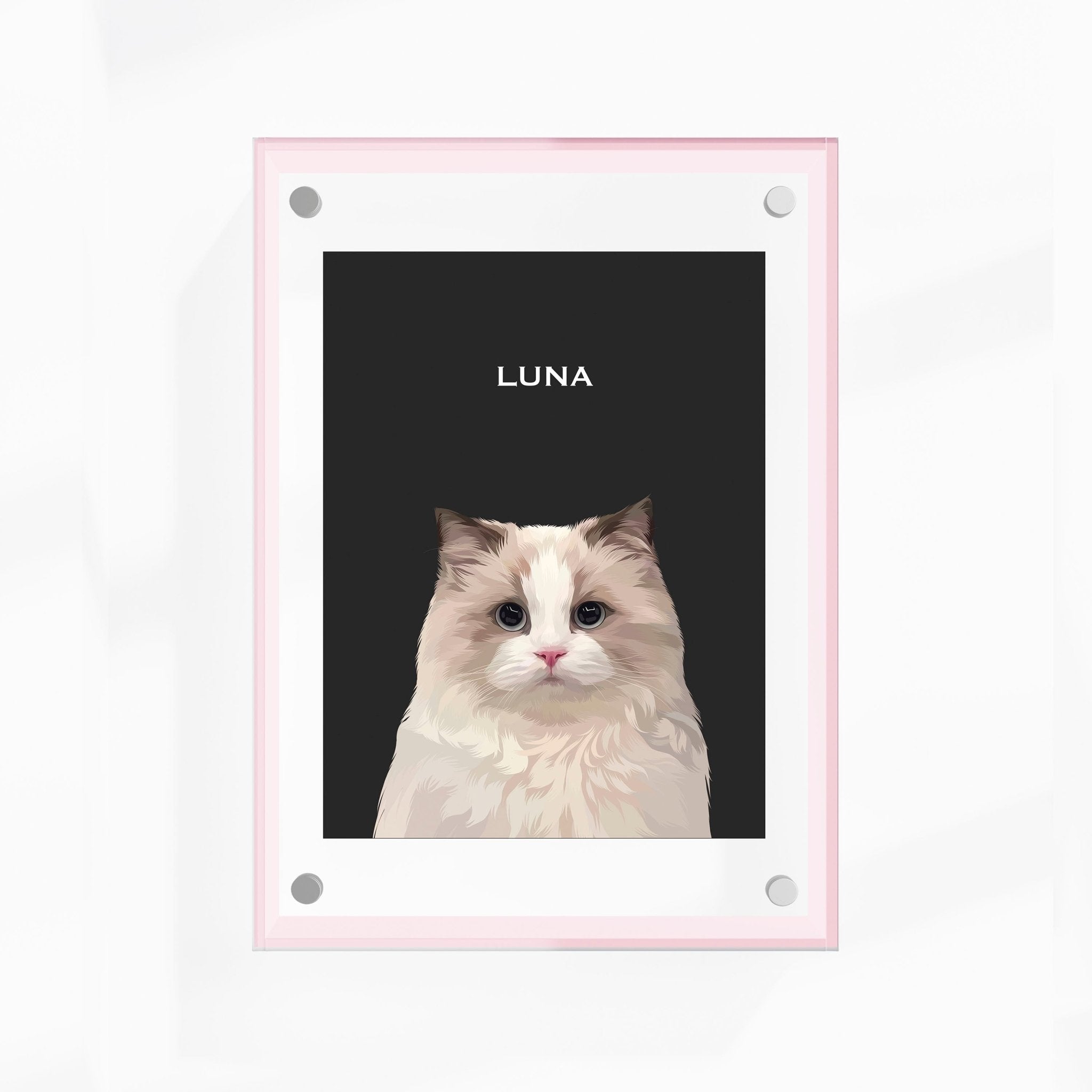 Premium Acrylic Frame Custom Pet Portrait - MusaMonster