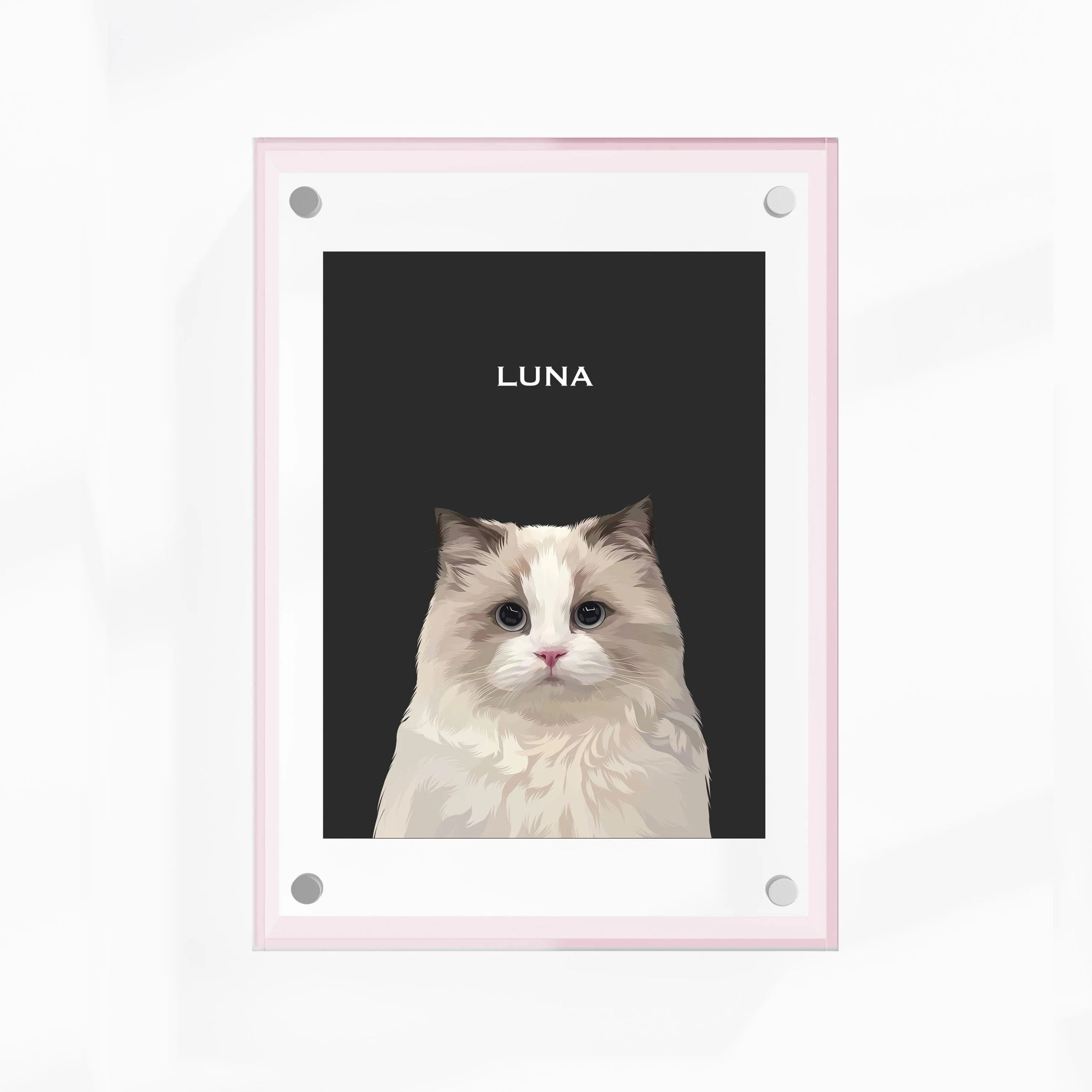 Premium Acrylic Frame Custom Pet Portrait - MusaMonster