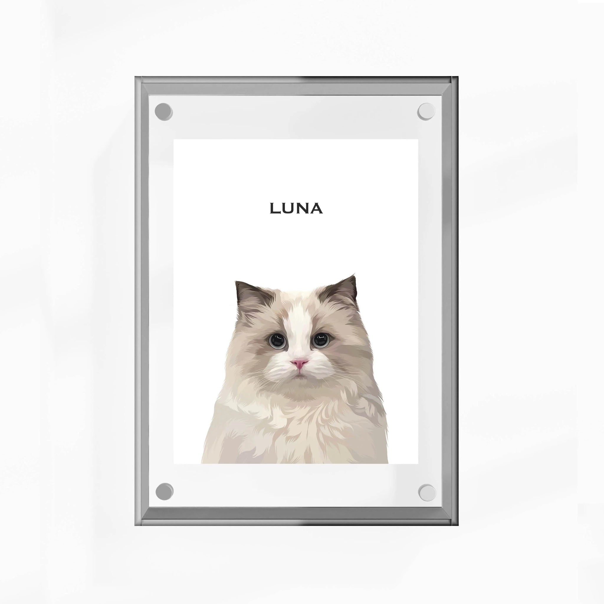 Premium Acrylic Frame Custom Pet Portrait - MusaMonster