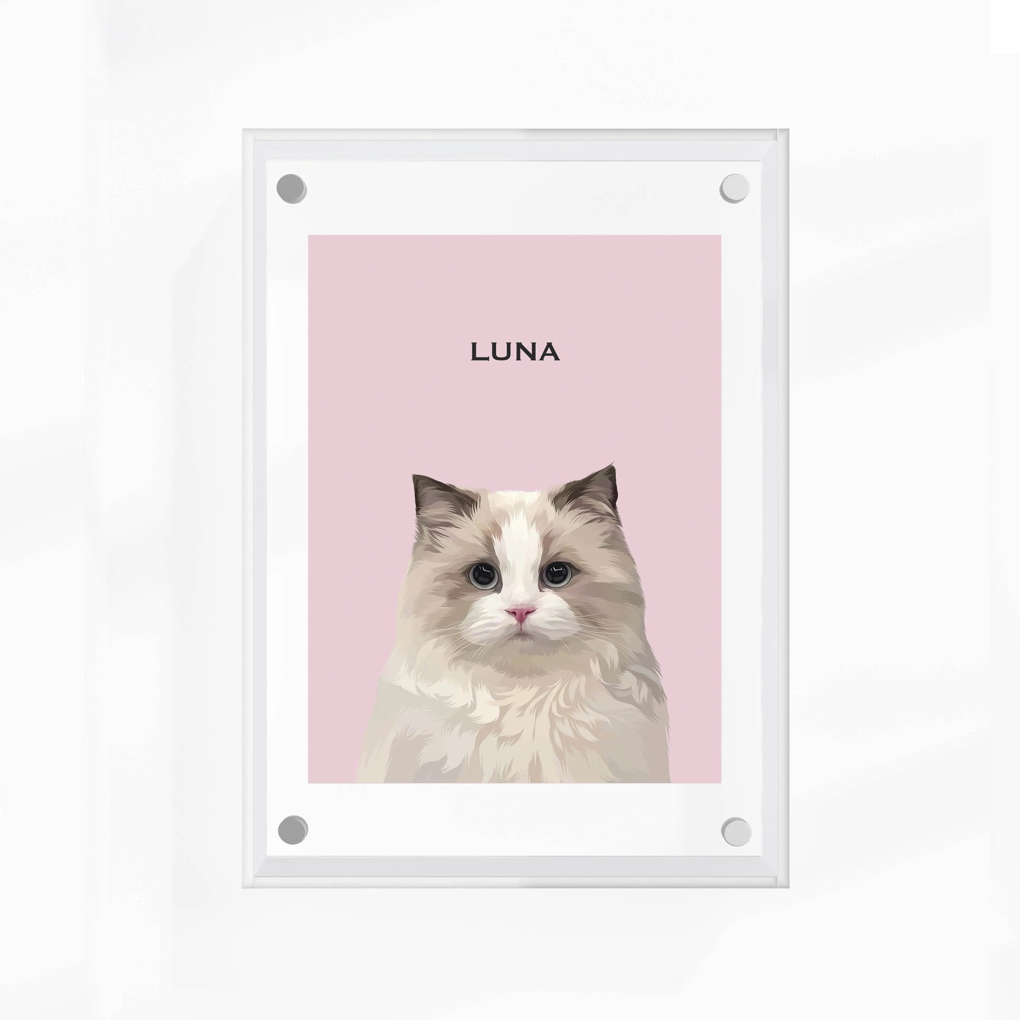 Premium Acrylic Frame Custom Pet Portrait - MusaMonster